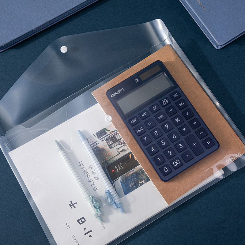 A4 permatomas dokumentų maišelis Plastikinis užsegamas krepšys studentų biuro duomenų rinkmenų maišelis sustorintas laikymo krepšys mažas ir patogus nešioti