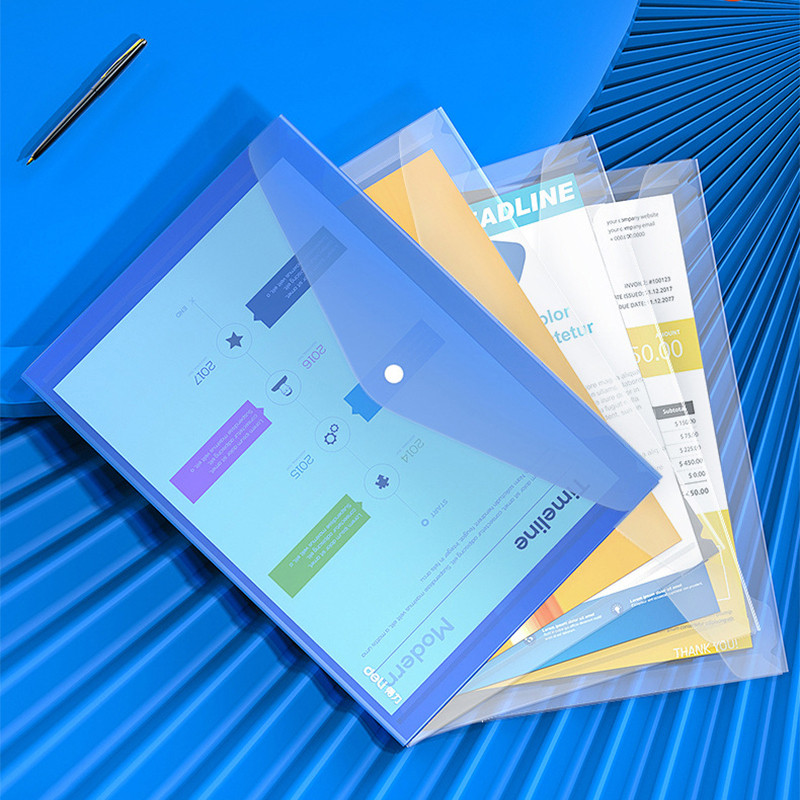 A4 permatomas dokumentų maišelis Plastikinis užsegamas krepšys studentų biuro duomenų rinkmenų maišelis sustorintas laikymo krepšys mažas ir patogus nešioti