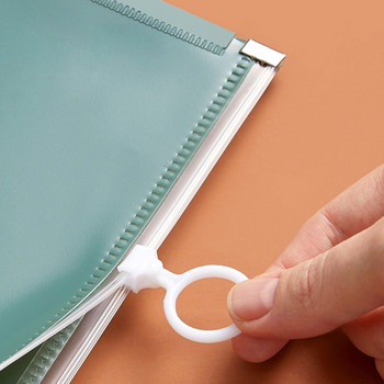 4 бр. A4 висококачествена PVC папка с цип, дизайн с ключалка, голям капацитет, плик, чанта за документи, чанта за офис файлове, органайзер