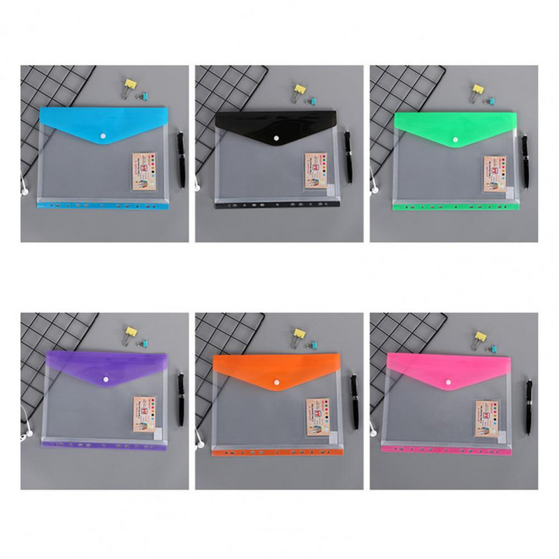 Mape za registrator od 6 komada. Korisni džep za A4 registrator otporan na trganje, proziran džep za registrator na slobodnim listovima