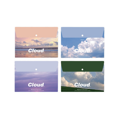 Paket od 4 izdržljive plastične omotnice veličine papira A4 Letter s kopčom, torba za mape za pohranjivanje pisaćih materijala