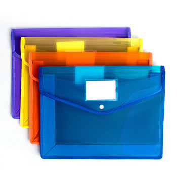 Папка с файлове A4 Папка за съхранение на канцеларски материали Водоустойчиви папки за организиране на файлове ПВЦ чанта Портфолио Съхранение на хартия Офис органайзери