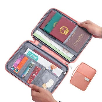 Портфейл за пътуване Семеен притежател на паспорт Творчески водоустойчив калъф за документи Организатор Аксесоари за пътуване Чанта за документи Картодържател