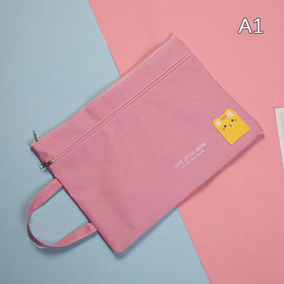 A4 držač datoteka, prijenosna Oxford tkanina, torba za datoteke s dvostrukim patentnim zatvaračem, pribor za pisanje, torba za pohranu školskog pribora za djevojčice