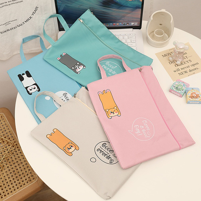 A4 držač datoteka, prijenosna Oxford tkanina, torba za datoteke s dvostrukim patentnim zatvaračem, pribor za pisanje, torba za pohranu školskog pribora za djevojčice