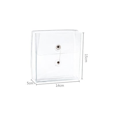 Portofoliu din PVC transparent, coreea simplă, geantă de dosar cu bobinaj, ghiozdan, trunchi, trusa pentru creion, școală, birou, documente, depozitare papetărie