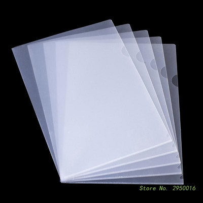 10pcs Clear Folders Plastic Project Pockets Document Folders 12.2" x 8.7" File Bag for Student School Office Supplies