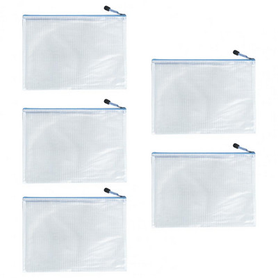 5 db-os irattartó Divatos, könnyen hordozható irattáska A4-es irattáska teszt papírhálós tárolótáska irodai kellékek