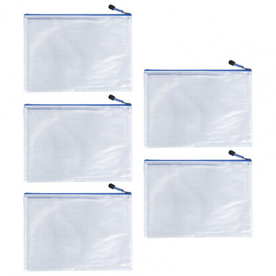 5 db-os irattartó Divatos, könnyen hordozható irattáska A4-es irattáska teszt papírhálós tárolótáska irodai kellékek