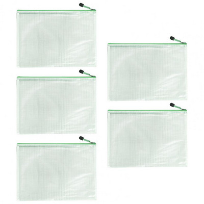 5 db-os irattartó Divatos, könnyen hordozható irattáska A4-es irattáska teszt papírhálós tárolótáska irodai kellékek