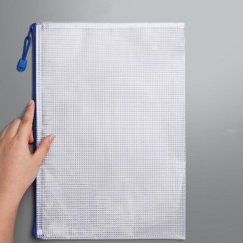 5 db-os irattartó Divatos, könnyen hordozható irattáska A4-es irattáska teszt papírhálós tárolótáska irodai kellékek