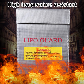 Ανθεκτική τσάντα μπαταρίας σε ασημί χρώμα ανθεκτική σε υψηλές θερμοκρασίες τηλεχειριστηρίου για οικιακή τσάντα μπαταρίας Lipo Τσάντα μπαταρίας