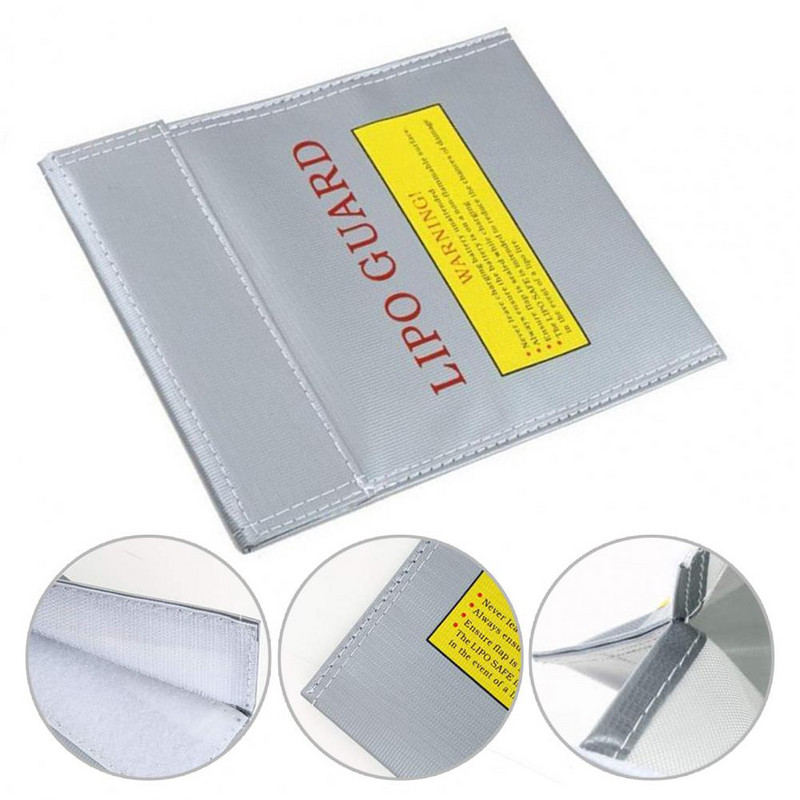 Ανθεκτική τσάντα μπαταρίας σε ασημί χρώμα ανθεκτική σε υψηλές θερμοκρασίες τηλεχειριστηρίου για οικιακή τσάντα μπαταρίας Lipo Τσάντα μπαταρίας