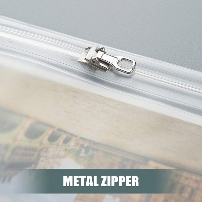 A5 A6 skaidraus segtuvo grynųjų pinigų vokai su metaliniu užtrauktuku su 6 skylučių perforuota segtuvo kišene 6 žiedų nešiojamojo kompiuterio segtuvų maišelio tvarkytuvui