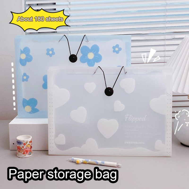 Fájlmappa többrétegű átlátszó porálló nagy kapacitású műanyag 8 rekeszes mapparendező iskolai kellék