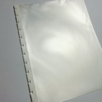 A4 Loose Leaf PVC Държач за съхранение Джобове с отвори за гъби Подвързване за бележник Вътрешна страница Пълнеж Прозрачна чанта за документи Калъф