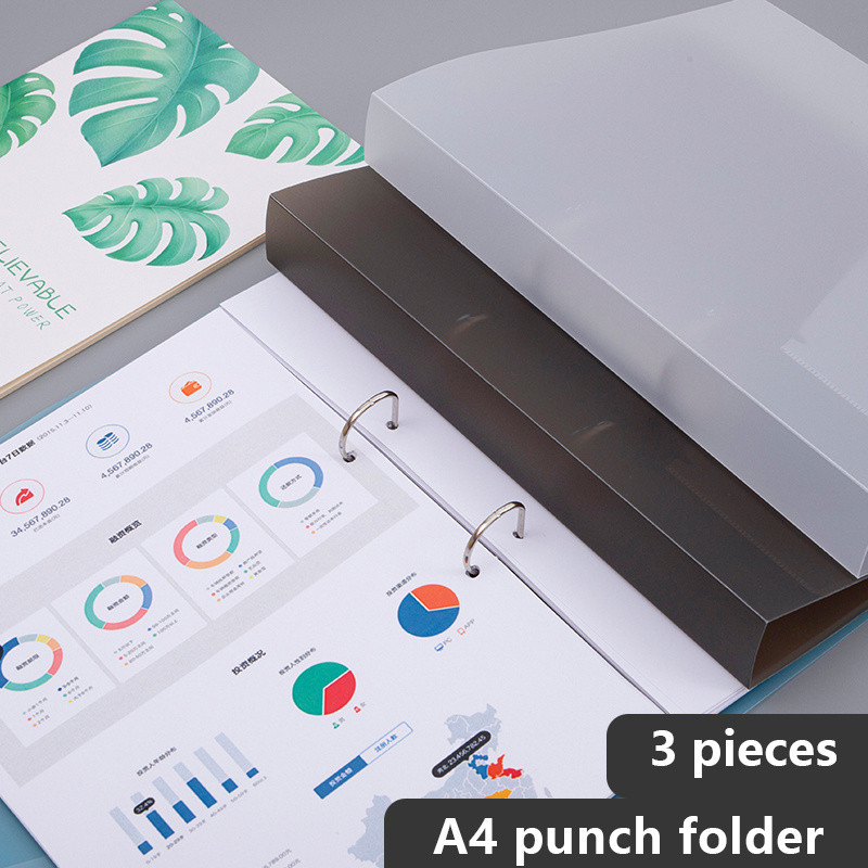 A4 File Storage Box Storage Folder Filing Product 2 Hole Loose-leaf Binder Learning Supplies Office