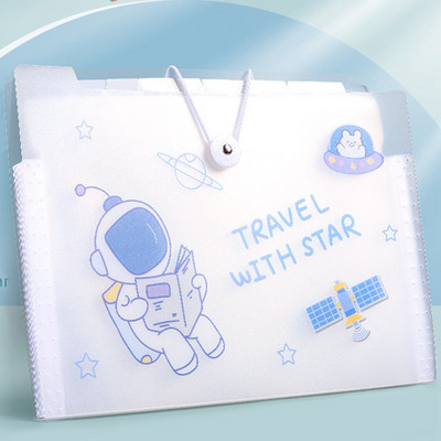 Slatki astronaut, višeslojni A4 proširivi novčanik, mapa s datotekama, kopča, torba za organe, organizator za pohranu podataka u školskom uredu velikog kapaciteta