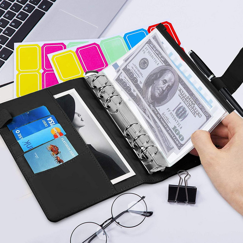 10kom/Partija A6 torbica s patentnim zatvaračem na slobodnim listovima, PVC mapa s patentnim zatvaračem sa 6 rupa za uvezivanje sa 6 prstenova, džepovi za arhiviranje proračuna, vodootporne omotnice