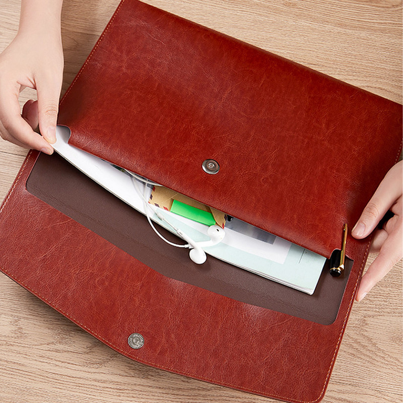 A4 organizator dokumenata otporan na prašinu s kukama za zatvaranje na pritisak Lagane omotnice časopisi Mapa s datotekama od PU kože velikog kapaciteta