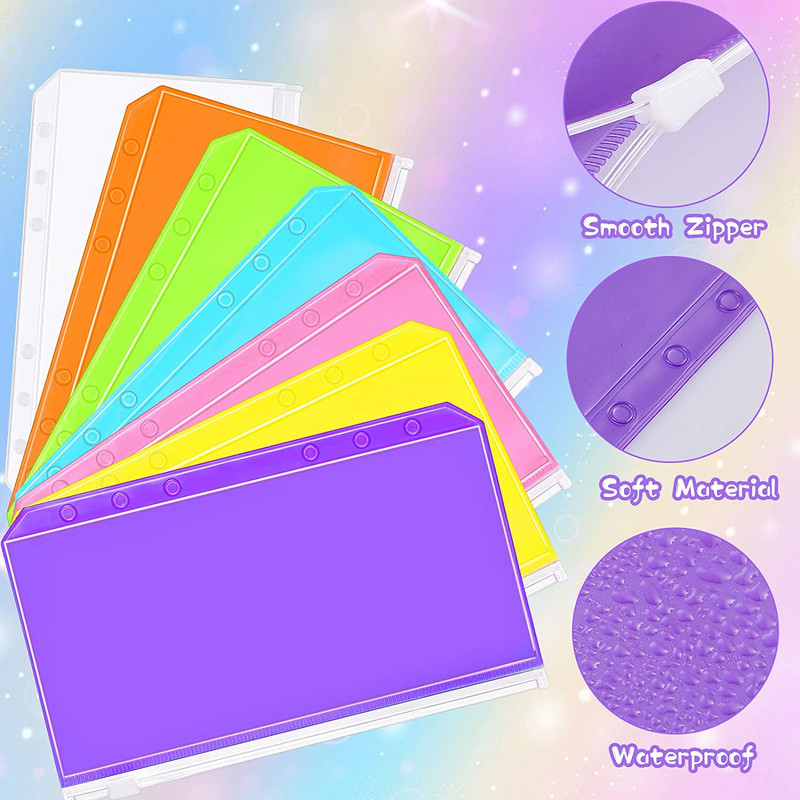 Nova veličina A6, džep za registrator, šarena bilježnica, torbica s patentnim zatvaračem, vodootporna PVC torba s listovima, kuverta za gotovinu, držač novčanica