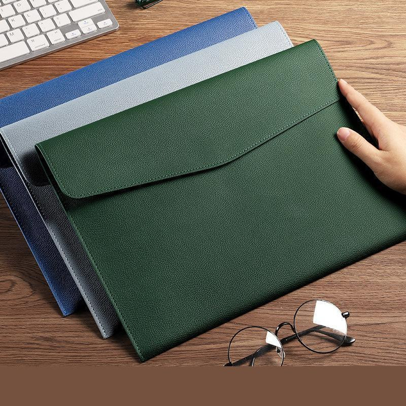 A4 Papirna prijenosna kožna torba za fascikle Modna torba za fascikle Gumb za podebljavanje Vodootporan Poslovni uredski dokumenti Upravljanje pohranom