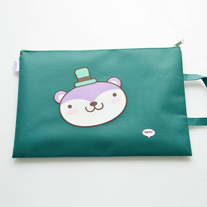 MIRUI torba za dokumente A4 s crtanim medvjedom s ručkom Jednostavna slatka platnena torba za studente Torba za pohranu papira za ispite za djevojčice, školski pribor