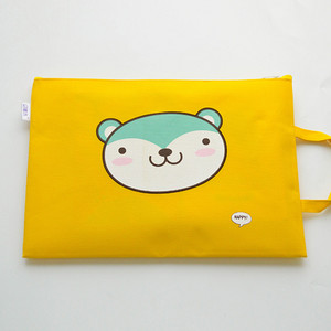 MIRUI torba za dokumente A4 s crtanim medvjedom s ručkom Jednostavna slatka platnena torba za studente Torba za pohranu papira za ispite za djevojčice, školski pribor