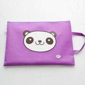 MIRUI torba za dokumente A4 s crtanim medvjedom s ručkom Jednostavna slatka platnena torba za studente Torba za pohranu papira za ispite za djevojčice, školski pribor