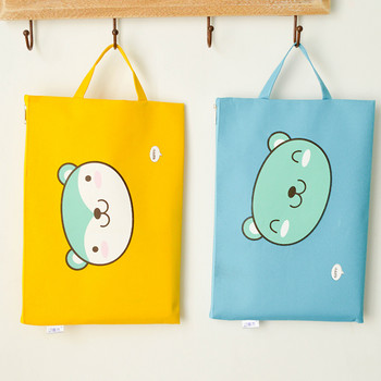 MIRUI Cartoon Bear Α4 τσάντα αρχείου με λαβή Απλή χαριτωμένη πάνινη τσάντα εξέτασης μαθητικής τσάντα αποθήκευσης για σχολικά είδη κοριτσιών