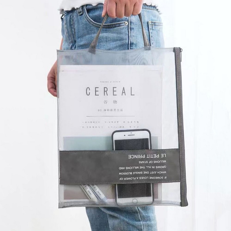 1 tk A4 võrgust tõmblukuga kott Dokumendikott Veekindel tõmblukuga failikaustad koolikontoritarvete reisihoiukottide jaoks