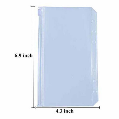 A5 A6 segtuvų palaidų lapų PVC laikymo maišelis Lipdukai Bilietų kortelės Tvarkyklės krepšys su užtrauktuku Užrašų segtuvu Pinigų vokai