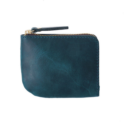 Nešiojamos piniginės formos tikros odos dokumentų krepšys Mažas mini senovinis karvės odos aplankas su užtrauktuku Namų biuro mokyklos reikmenų dovana