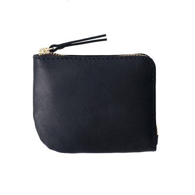 Nešiojamos piniginės formos tikros odos dokumentų krepšys Mažas mini senovinis karvės odos aplankas su užtrauktuku Namų biuro mokyklos reikmenų dovana