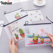 Yatniee 2kom/komplet prozirna matirana torba za pohranu velikog kapaciteta Mapa za pohranu studentskog materijala Uredski organizatori