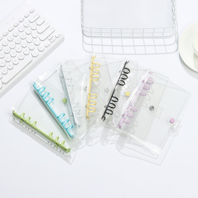 A5 A6 PVC mapa s naslovnicom za bilježnicu na slobodnim listovima, prozirna mapa, poveznica za bilježnicu, pohrana datoteka, rokovnik učenika, kopča za bilježnice na slobodnim listovima