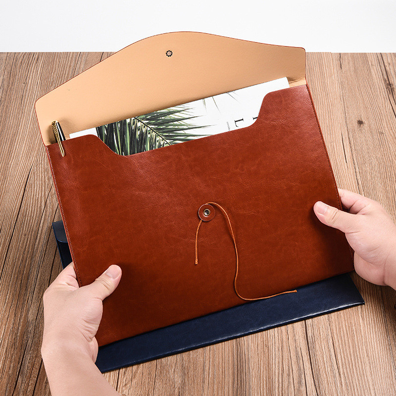 EZONE A4 kožna mapa, horizontalna/vertikalna torba za spise ugovornih računa, uredska torba za pohranu velikog kapaciteta 25*38 cm, uredski materijal