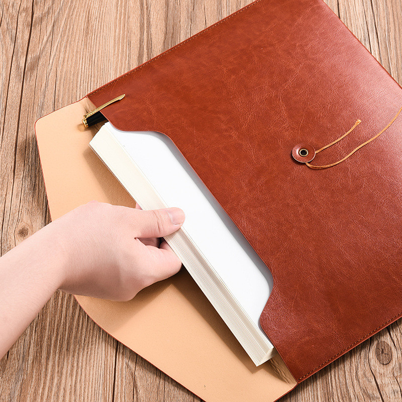 EZONE A4 kožna mapa, horizontalna/vertikalna torba za spise ugovornih računa, uredska torba za pohranu velikog kapaciteta 25*38 cm, uredski materijal