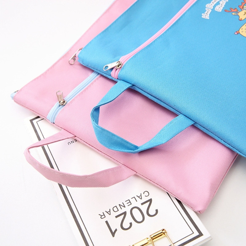 A4 Vreće za dokumente Dvoslojne torbe sa patentnim zatvaračem Organizator za ispis datoteka sa slatkim crtanim filmovima Torba za pohranu pribora Školski pribor