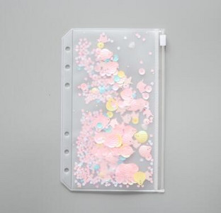 Radoši brīvu lapu A5/A6 PVC rāvējslēdzēja ieliktņa soma Rokas grāmatu albums DIY Radoši dekoratīvi mirdzoši vizuļi