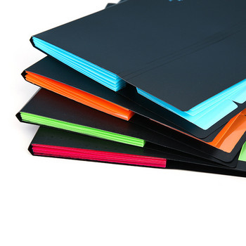 Мениджър на файлови папки A4 Многослойна папка за вмъкване на акордеон Rainbow Solid 6-Grid Packs for A4 Paper Business Case Архивна чанта за файлове