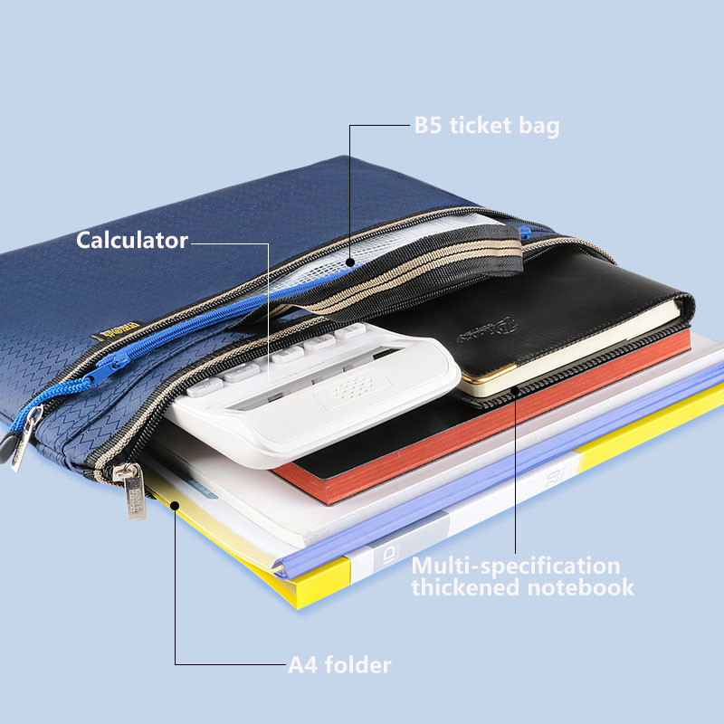 Dokumentų krepšys A4 nešiojamas Oksfordo medžiaginis dokumentų krepšys, drobinis biuro saugojimo krepšys, mokymo susitikimo portfelis