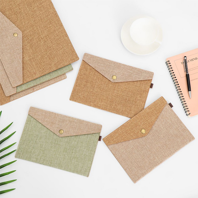 1kom prijenosna torba za dokumente velikog kapaciteta imitacija lana, platna, filca, torba za datoteke, aktovka, mape za datoteke, uredski pribor za studente