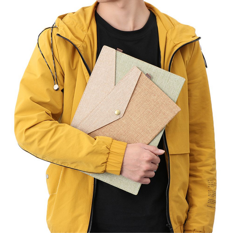 1kom prijenosna torba za dokumente velikog kapaciteta imitacija lana, platna, filca, torba za datoteke, aktovka, mape za datoteke, uredski pribor za studente