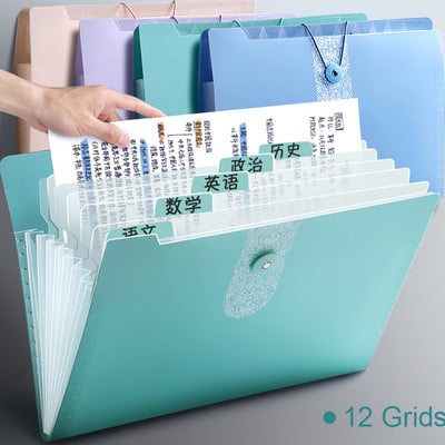 EZONE 8/12 Grid A4 mapa datoteka Višeslojna torba za pohranu torba za organe Torba za studente Test papirna mapa Stolni organizator Školski pribor