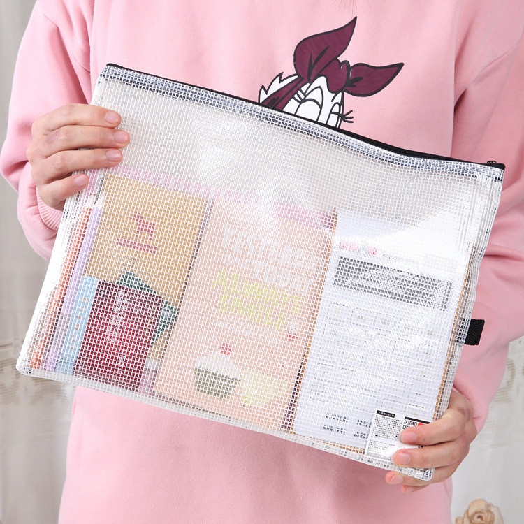 1 db A4-es cipzáras irattartó táska PVC vízálló Oxford szövet irattartó táska Többfunkciós hordozható utazási kültéri tároló