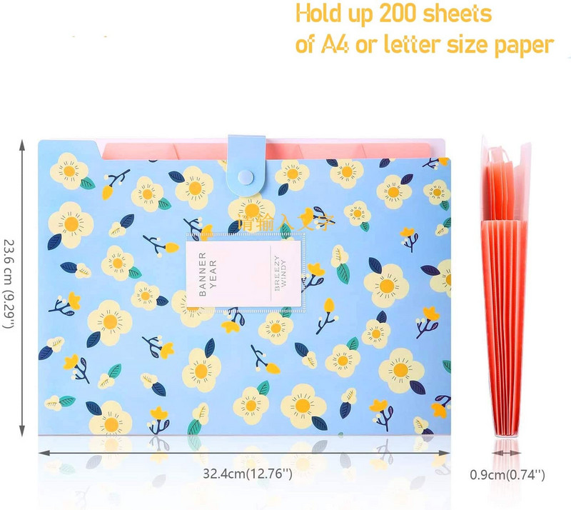 Proširiva mapa s datotekama Harmonika, organizator datoteka sa 6 džepova, mapa s dokumentima, US Letter i A4 za školu, ured