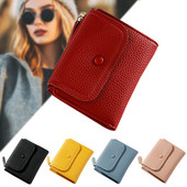 Ženski dvostruki novčanik, kožna kratka torbica, ženska torbica, držač kartice, torbica, jednobojni novčanici, torbe, jednobojni novčanici