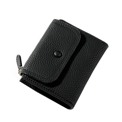 Ženski dvostruki novčanik, kožna kratka torbica, ženska torbica, držač kartice, torbica, jednobojni novčanici, torbe, jednobojni novčanici