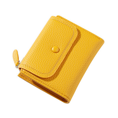 Ženski dvostruki novčanik, kožna kratka torbica, ženska torbica, držač kartice, torbica, jednobojni novčanici, torbe, jednobojni novčanici